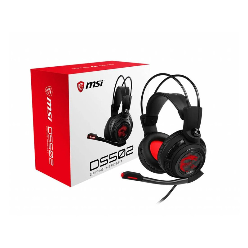 MSI DS502 Ultra Lightweight Gaming Headset - Black - سماعة